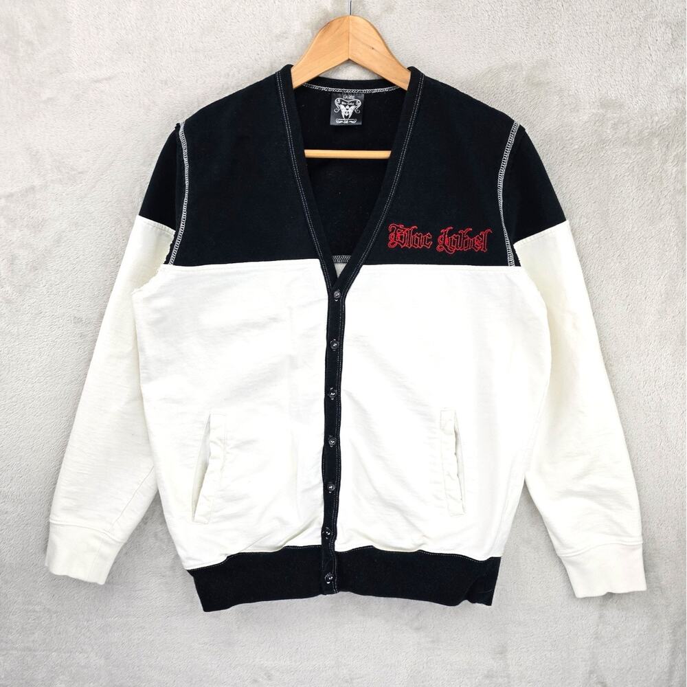 Blac Label Cardigan Sweater Jacket Large (Fits Medium) Live Free Vintage Y2K
